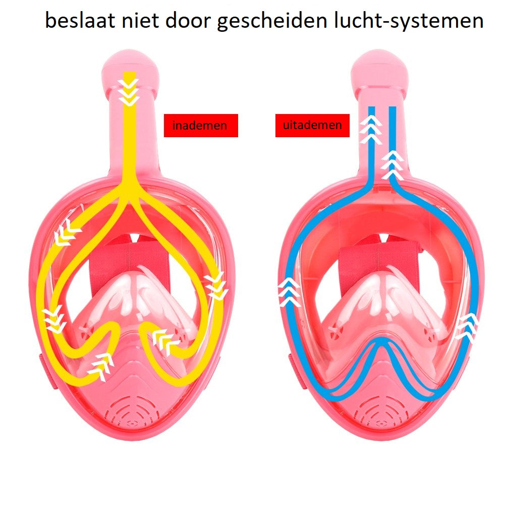 Campingwise full face duikmasker |voor KIDS |roze | Maat XS