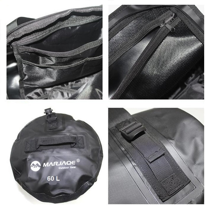 Waterdichte tas | 60 L | watersport | outdoor | duffelbag | zwart